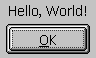 Output of the Hello, World!-program